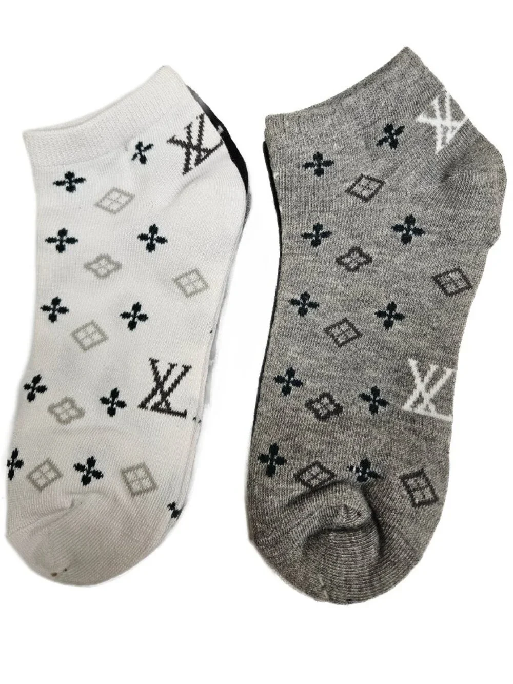 Women's Ankle Socks, Bundle of 12 Pairs, Spade Print